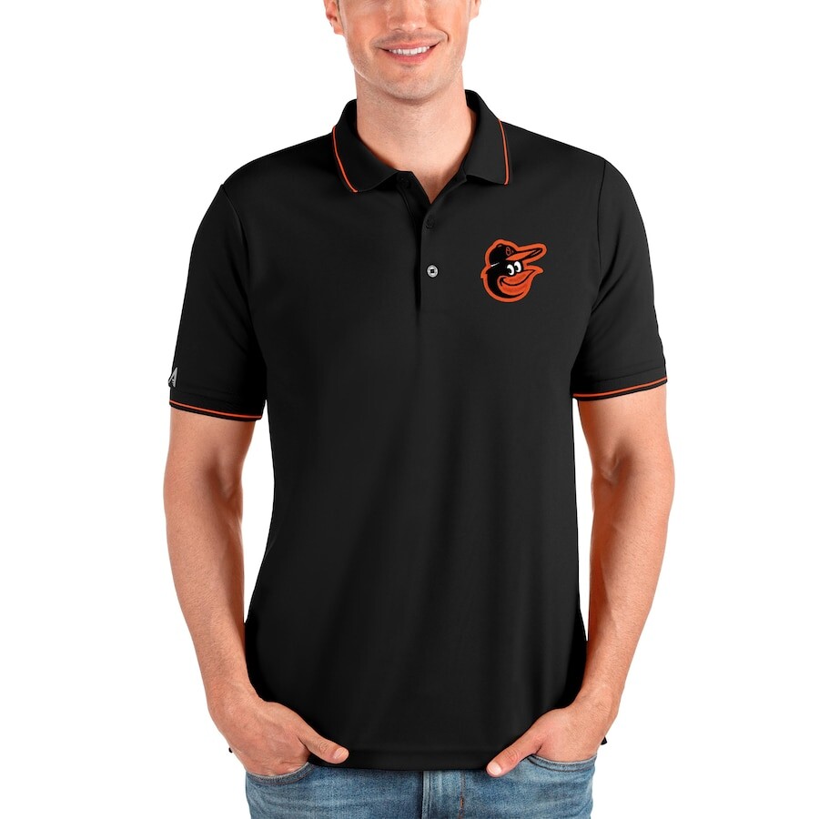 

Поло с коротким рукавом Antigua Baltimore Orioles, черный