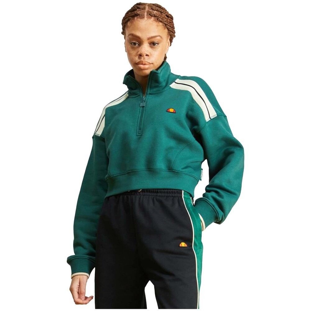 

Толстовка Ellesse Innocenzo Crop Half Zip, зеленый
