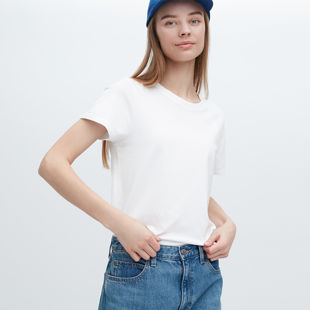 

Женская футболка Uniqlo Variety T SUPIMA COTTON с круглым вырезом, белый