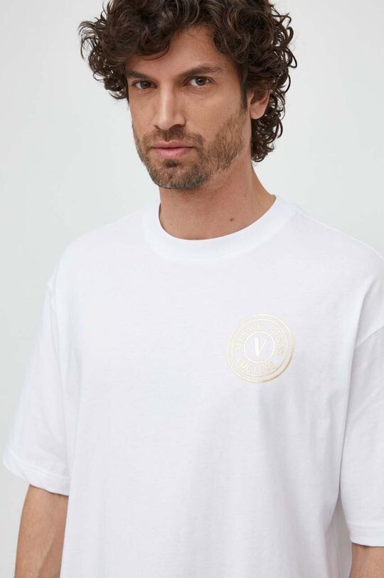 

Хлопковая футболка Versace Jeans Couture, белый