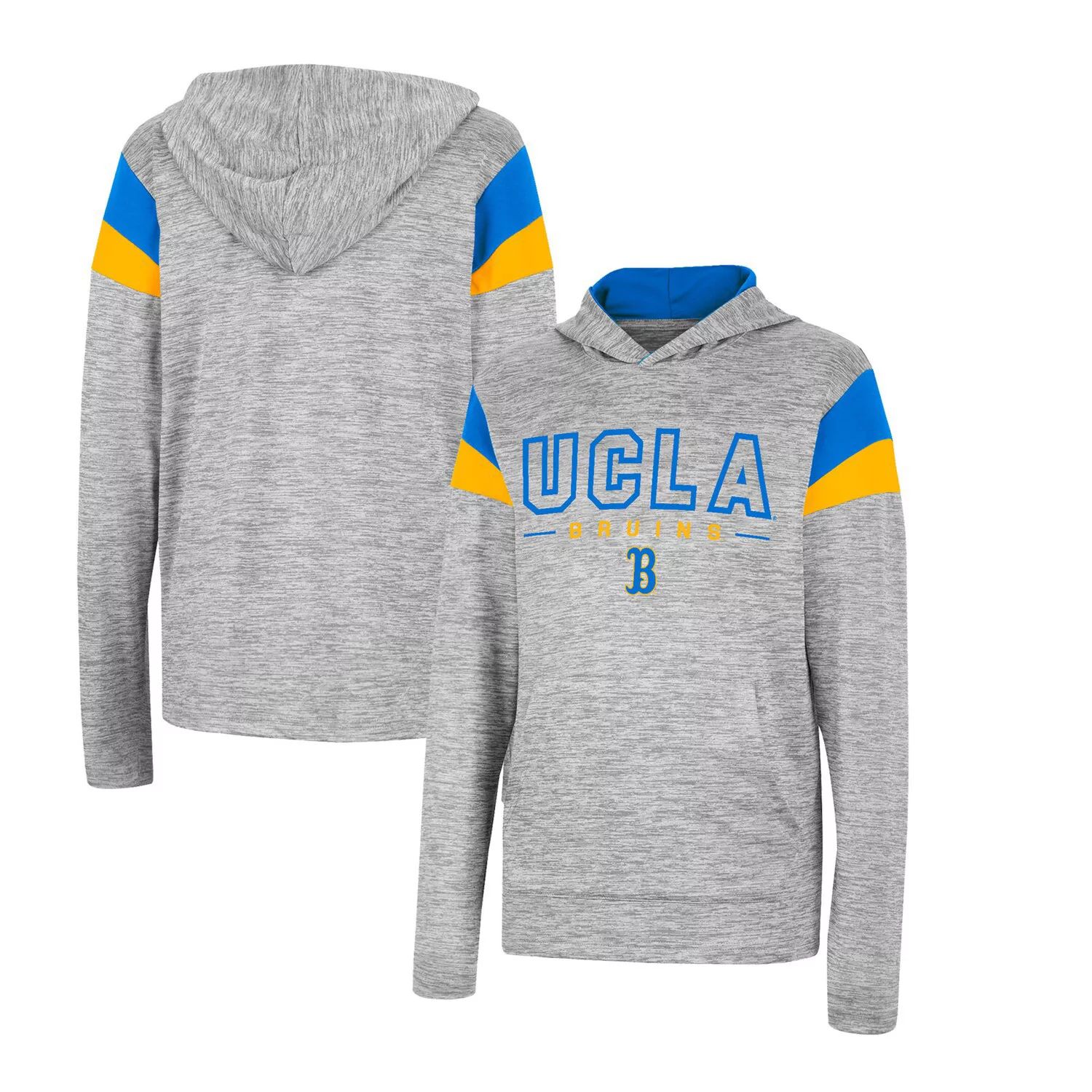 

Молодежная футболка Colosseum Heather Grey UCLA Bruins Tartookas с капюшоном и длинными рукавами Colosseum