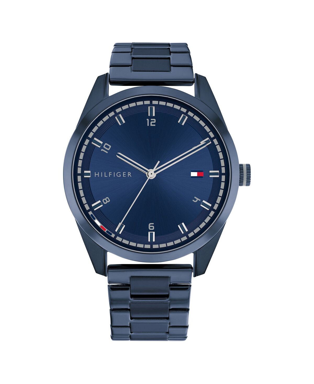 

Мужские синие часы-браслет из нержавеющей стали 43 мм Tommy Hilfiger