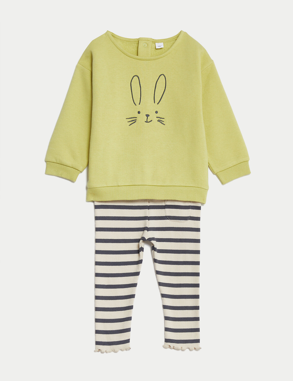

Костюм кролика из 2 предметов из богатого хлопка (0–3 года) Marks & Spencer, мульти