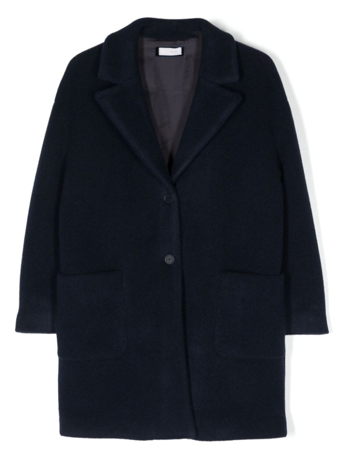 

Monnalisa notched-lapels single-breasted coat, синий