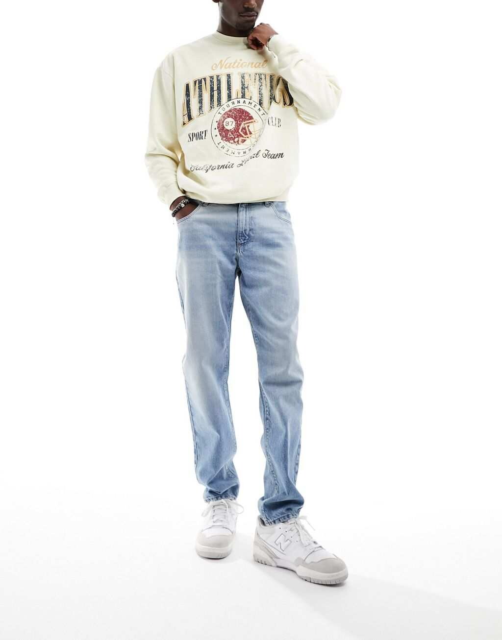 

Синие зауженные джинсы ASOS DESIGN