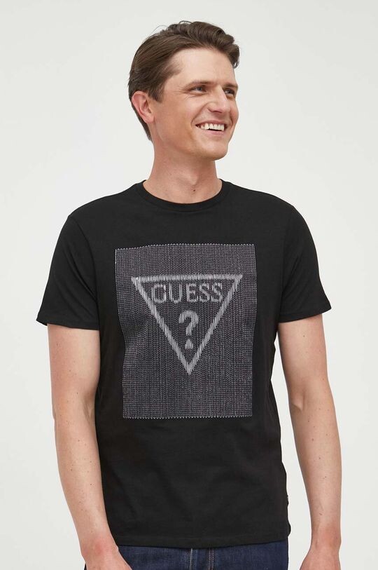 

Футболка из хлопка Guess, черный