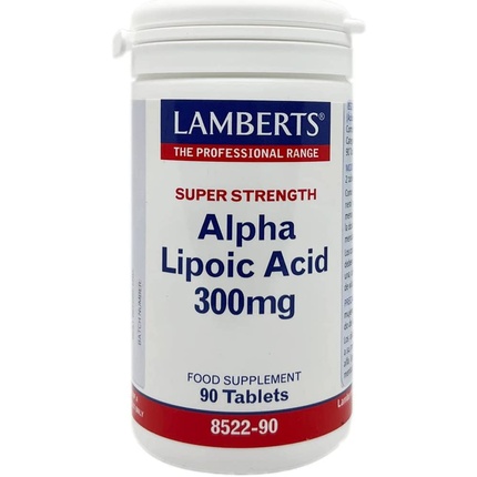 Альфа-липоевая кислота 300 мг 90 таблеток, Lamberts carlson альфа липоевая кислота 300 мг 30 таблеток