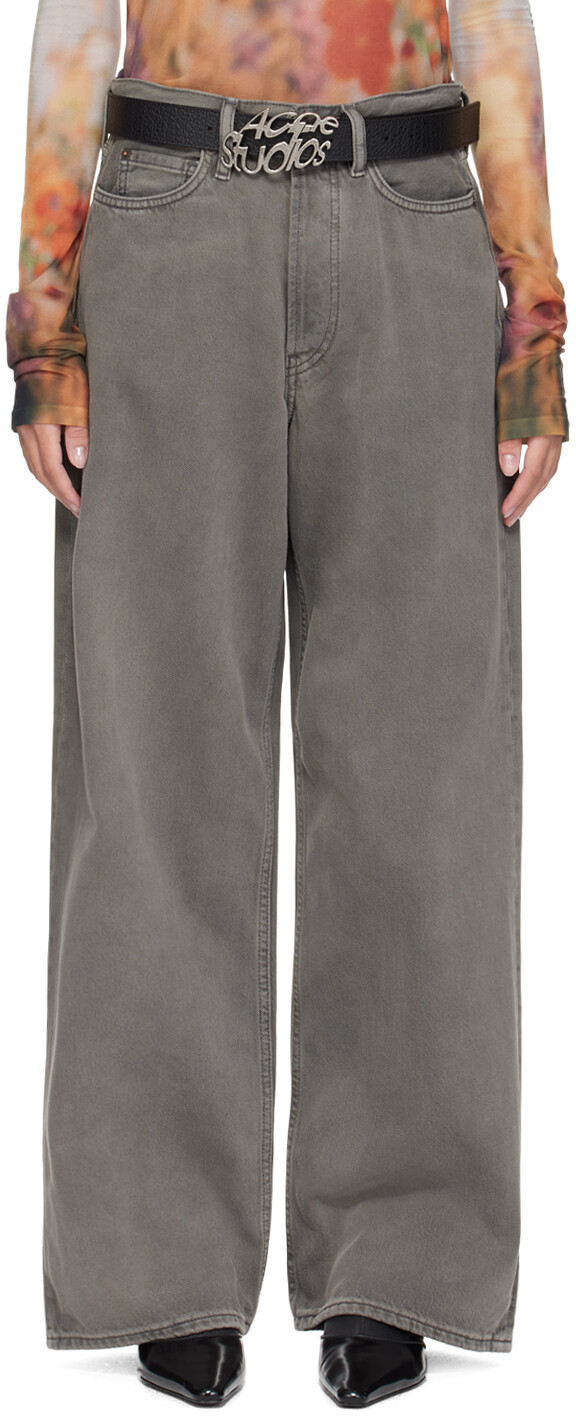 

Серые джинсы свободного кроя Acne Studios, цвет Anthracite grey