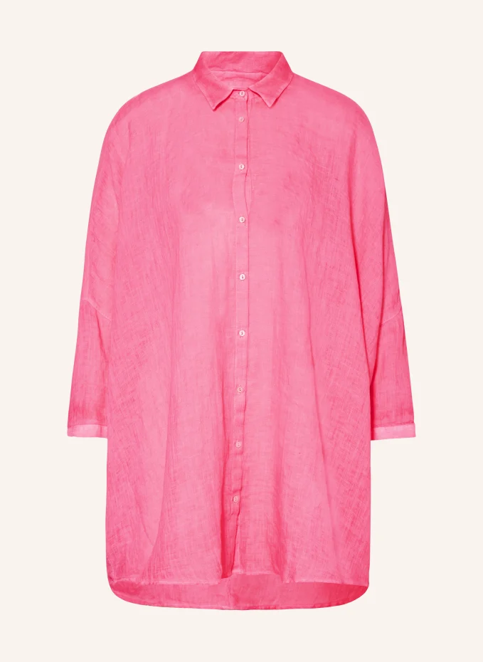 Льняное пляжное платье 120%Lino, розовый льняное платье рубашка 120%lino черный