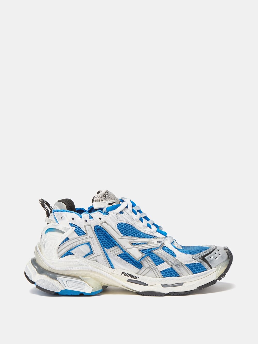 

Кроссовки runner со вставками из сетки Balenciaga, синий