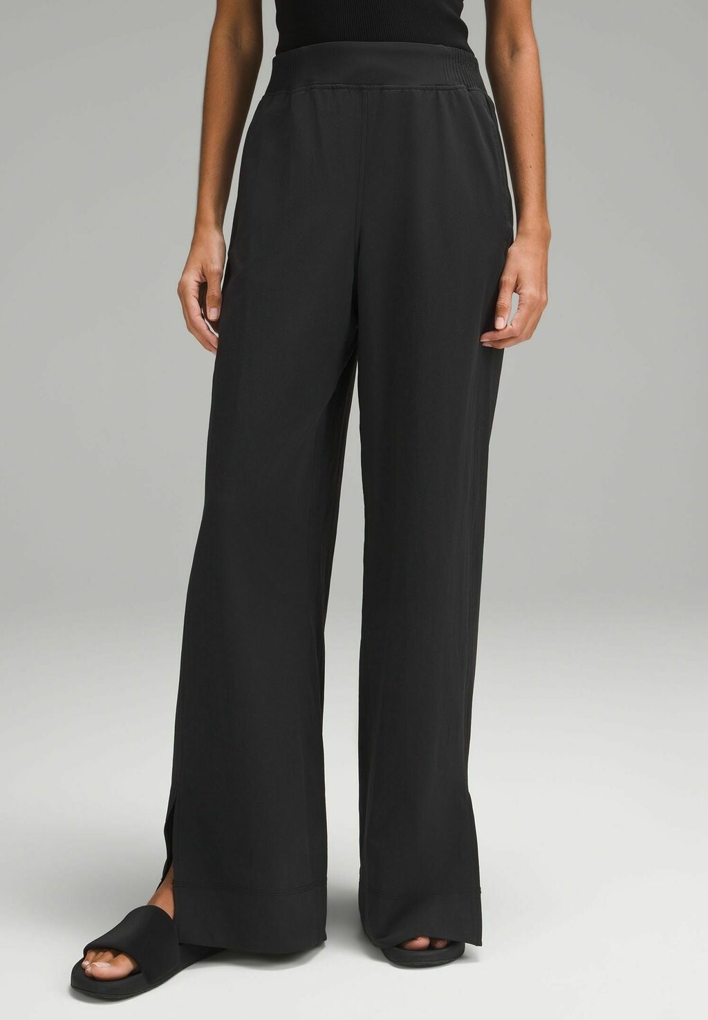 

Брюки Stretch Woven Wide-Leg High-Rise lululemon, черный