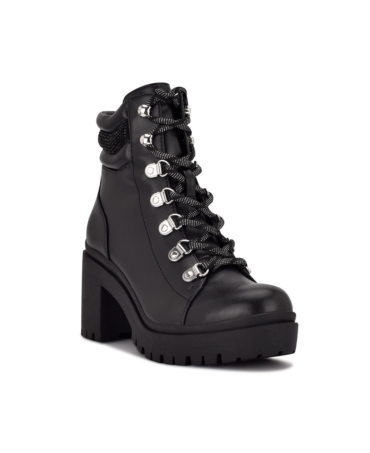 

Женские ботильоны Qwork на подошве с выступами Nine West, черный