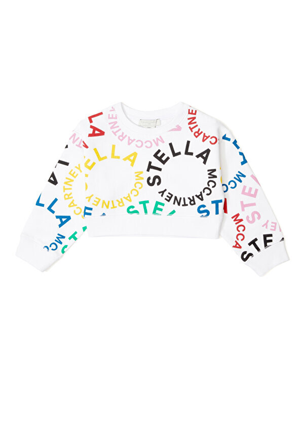 

Разноцветный укороченный свитшот для девочек Stella McCartney