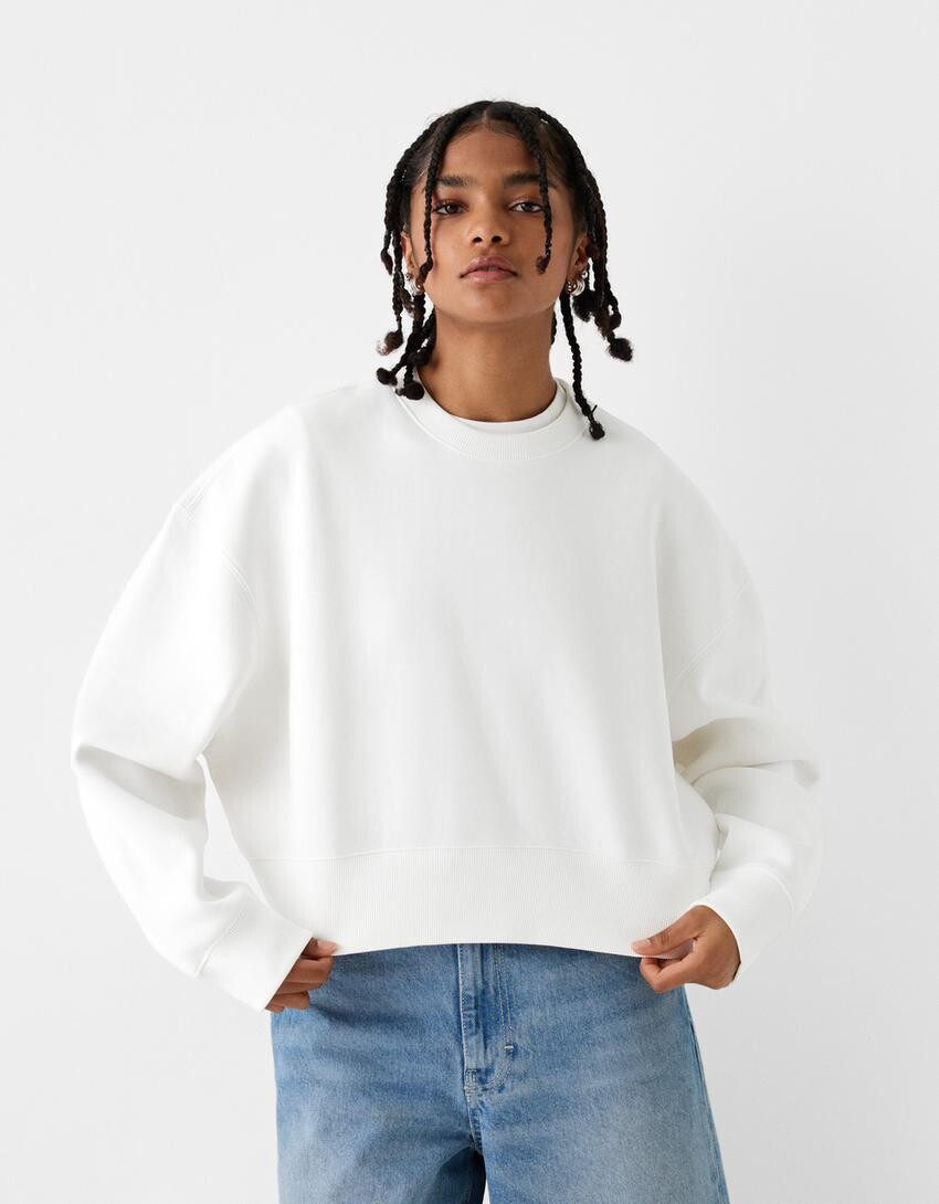 

Базовая толстовка Bershka, белый