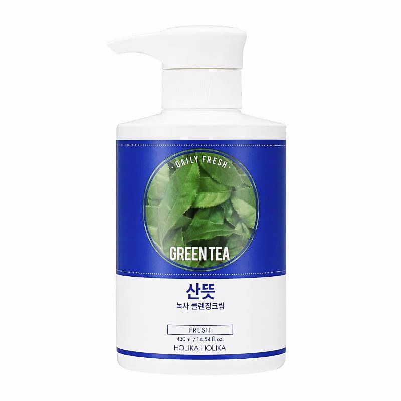 Очищающий крем для лица Daily fresh crema limpiadora té verde Holika holika, 430 мл