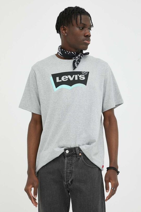 

Хлопковая футболка Levi's, серый