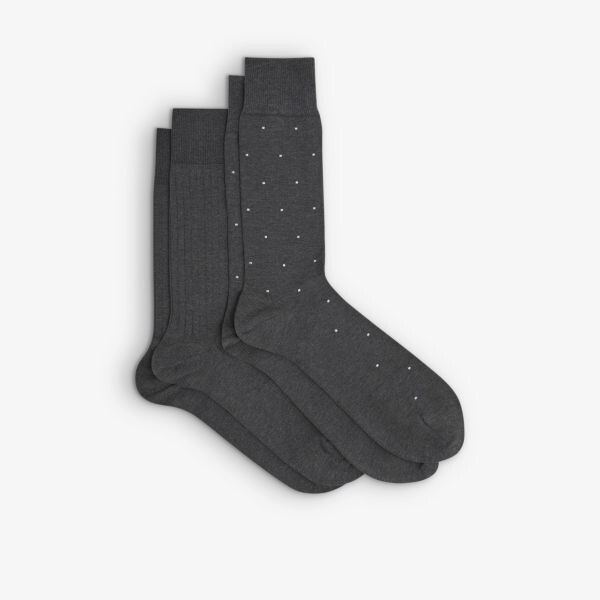 

Носки Graham из смесового хлопка, комплект из двух штук Reiss, цвет charcoal