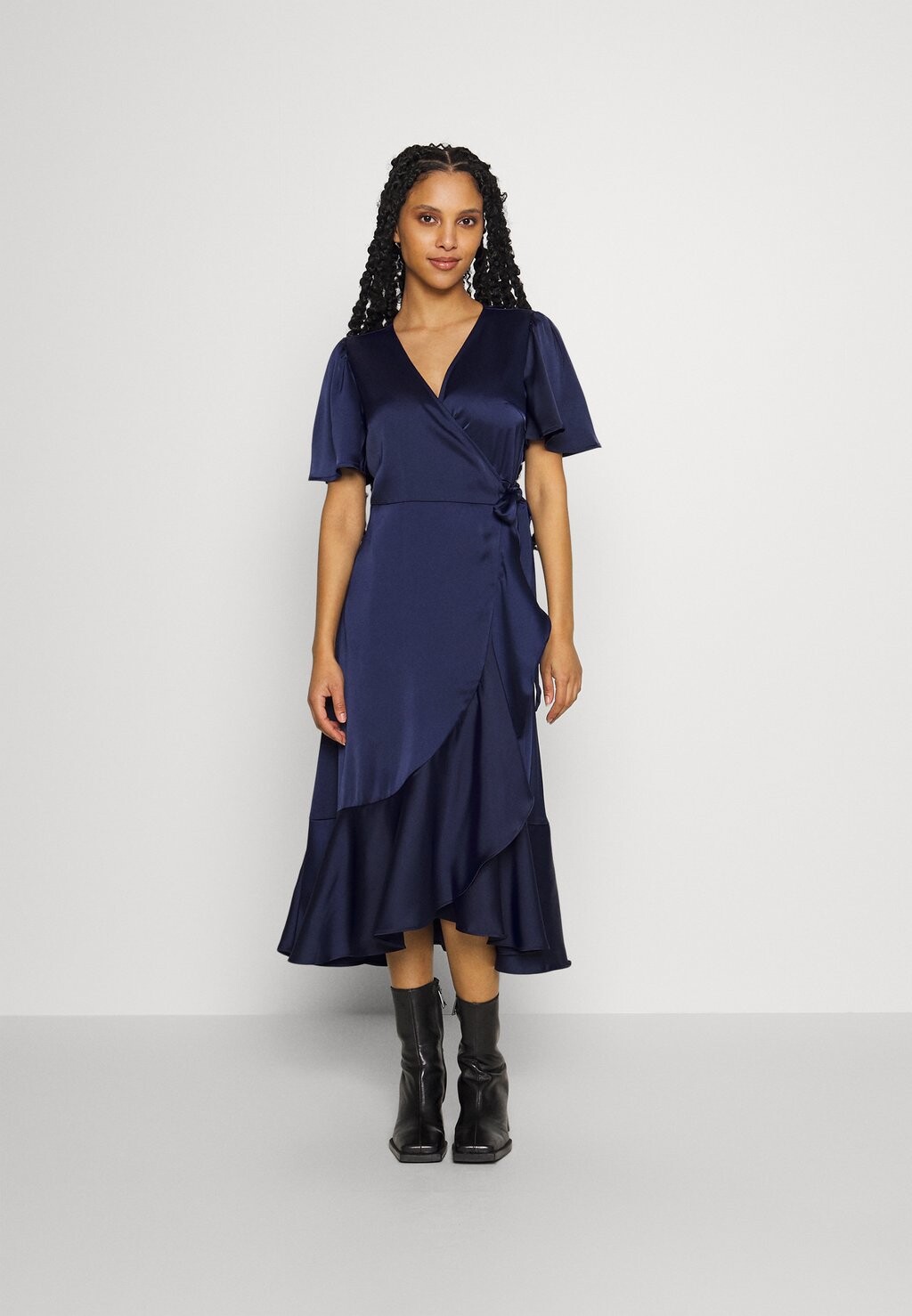 

Коктейльное платье / Вечернее платье YASTHEA MIDI WRAP DRESS Yas Petite, синий