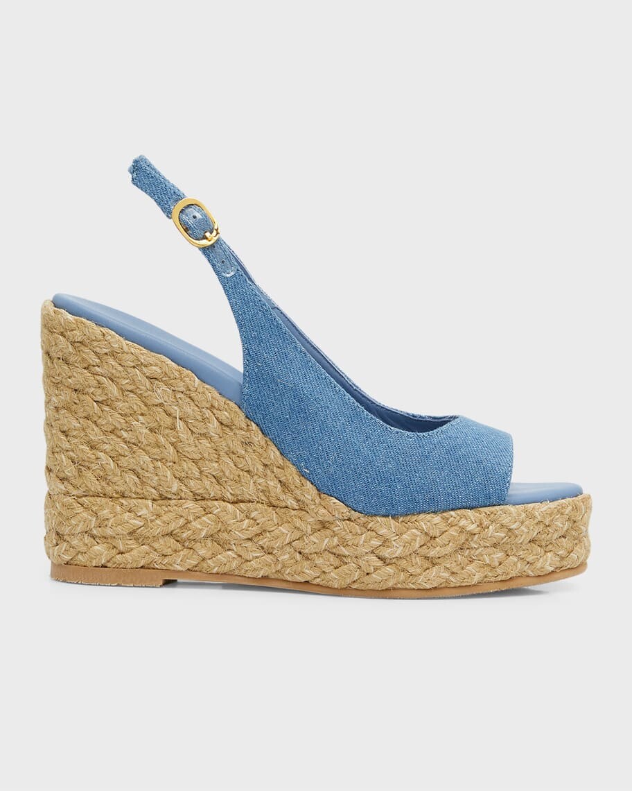 

Эспадрильи Island с открытым носком на танкетке Stuart Weitzman