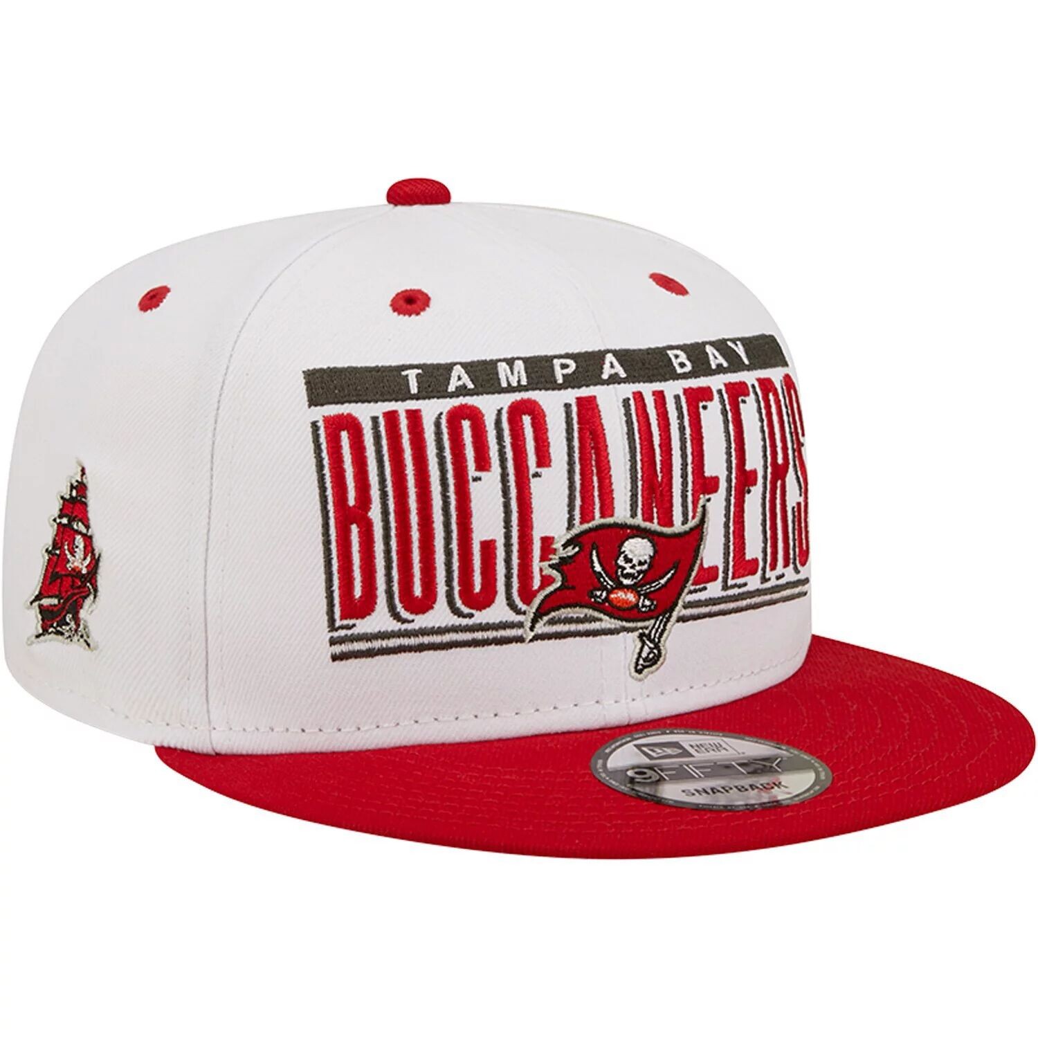 

Мужская бейсболка New Era белого/красного цвета Tampa Bay Buccaneers Retro Title 9FIFTY Snapback