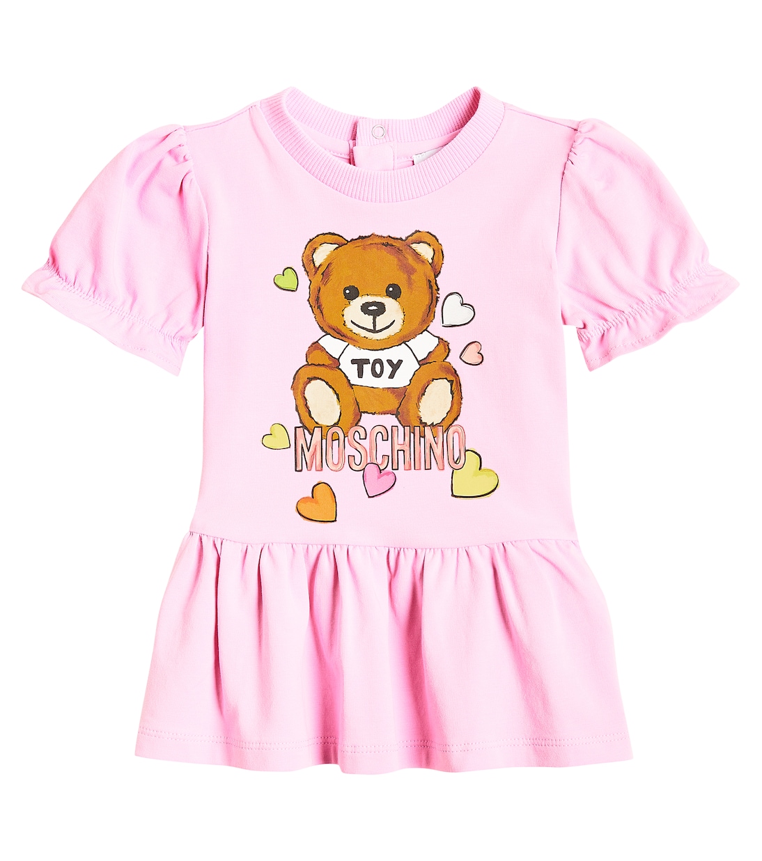 Платье baby teddy bear из смесового хлопка Moschino, розовый