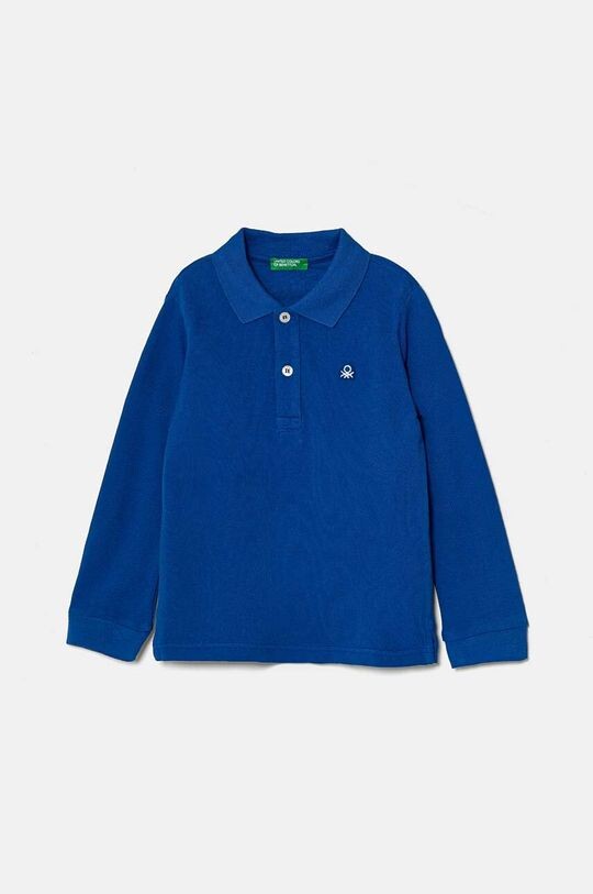 

Детская хлопковая рубашка с длинным рукавом United Colors of Benetton, темно-синий