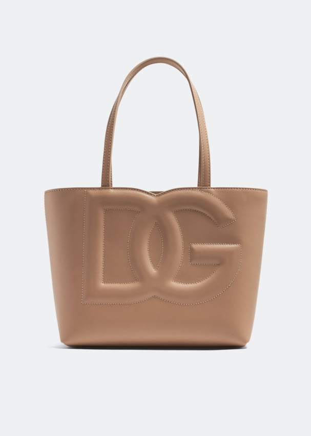 Сумка-шоппер Dolce&Gabbana Logo Small, бежевый фото
