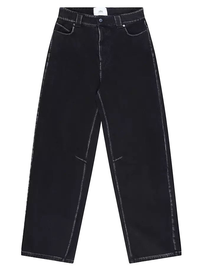 Джинсовые широкие брюки-карго Rta, черный
