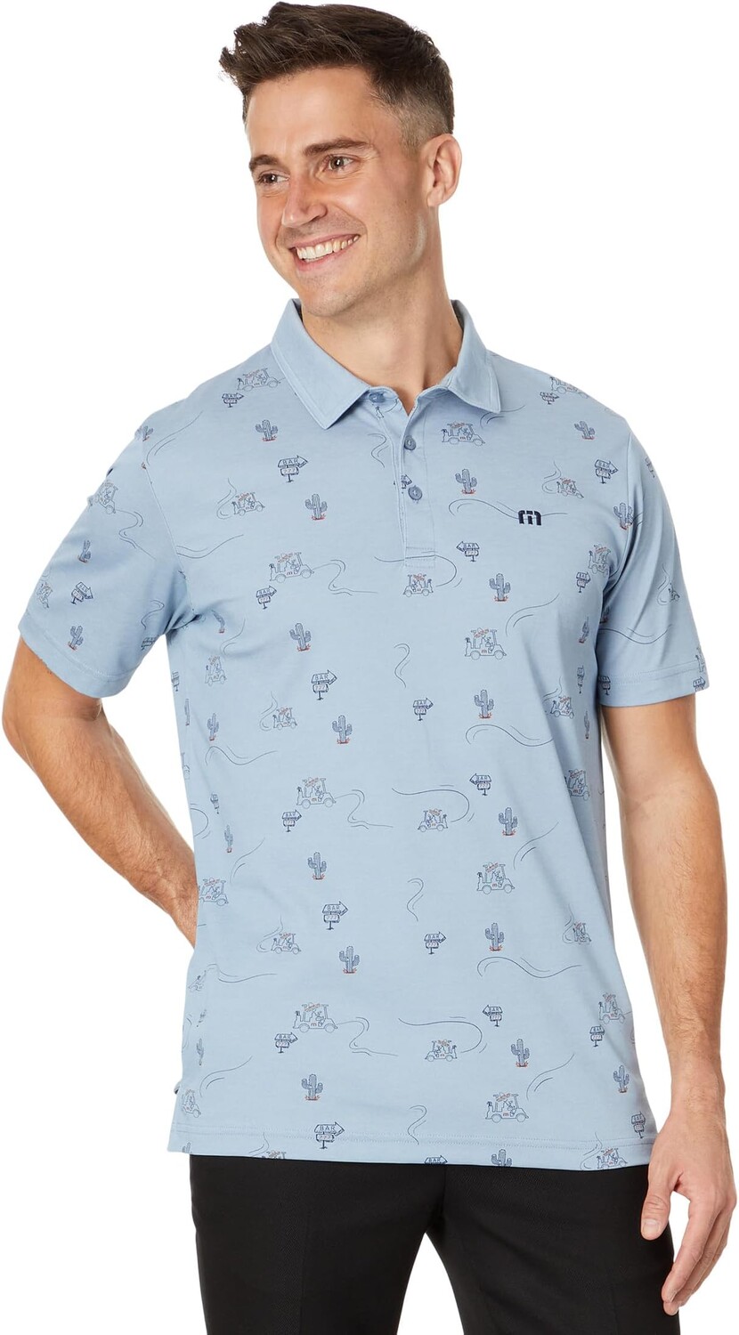 

Рубашка-поло Perks of The Job TravisMathew, цвет Heather Ash Blue