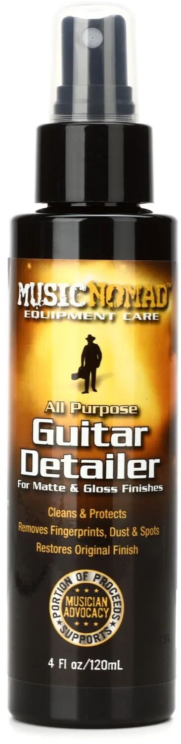 

MusicNomad Guitar Detailer для матовой и глянцевой отделки — 4 унции. Бутылка