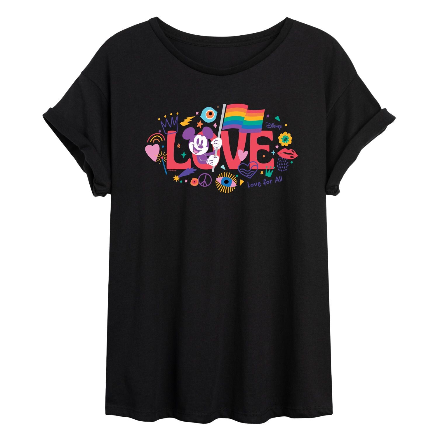 

Струящаяся футболка Disney's Juniors' Love Mickey Disney