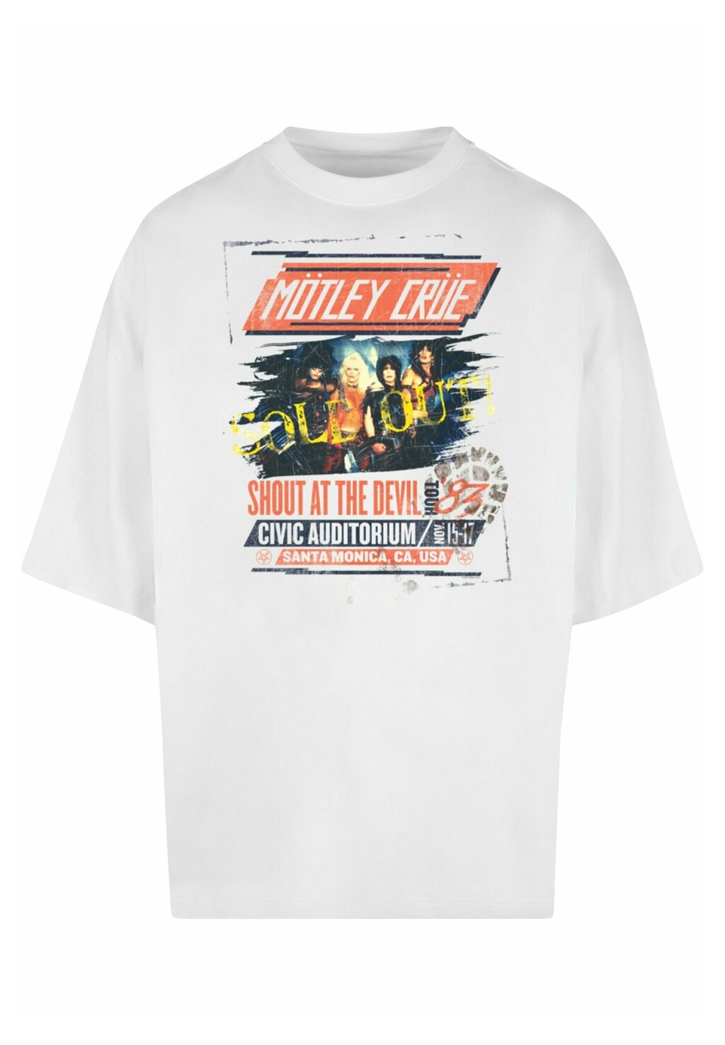 

Футболка с принтом MOTLEY CRUE SATD TOUR HUGE Merchcode, цвет white
