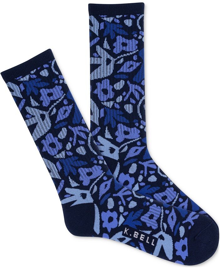 

Мужские носки Active Crew с камуфляжным цветочным принтом K. Bell Socks, синий