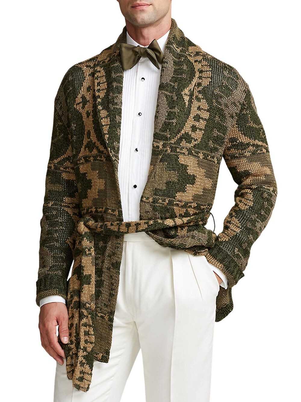 

Шелковый галстук-бабочка Ralph Lauren Purple Label, оливковый