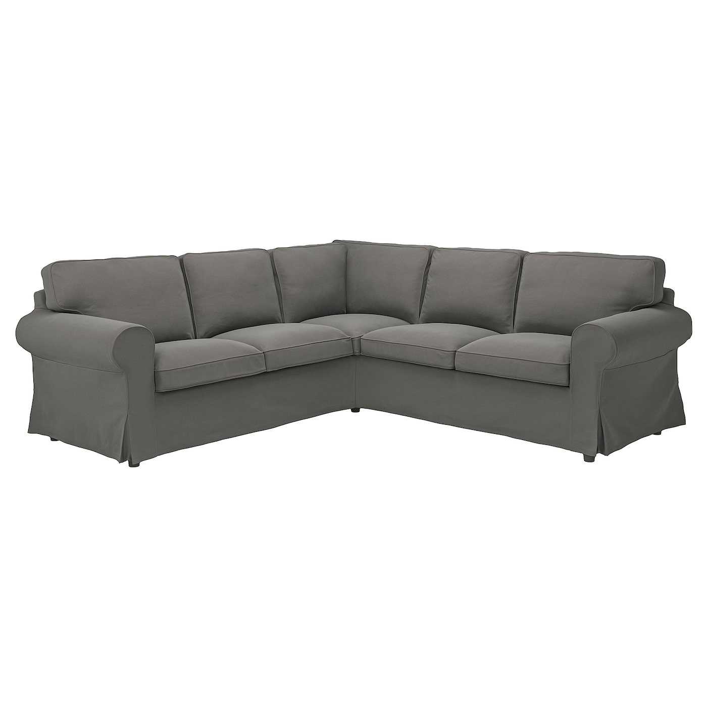 ЭКТОРП 4-местный угловой диван, Хакебо темно-серый EKTORP IKEA