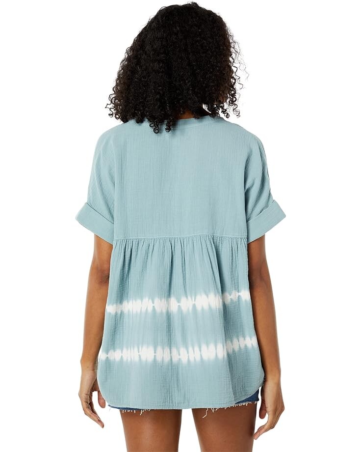 

Рубашка Madewell Tie-Dye Lightspun Lakeline Popover Shirt, цвет Tie-Dye Blue Horizon