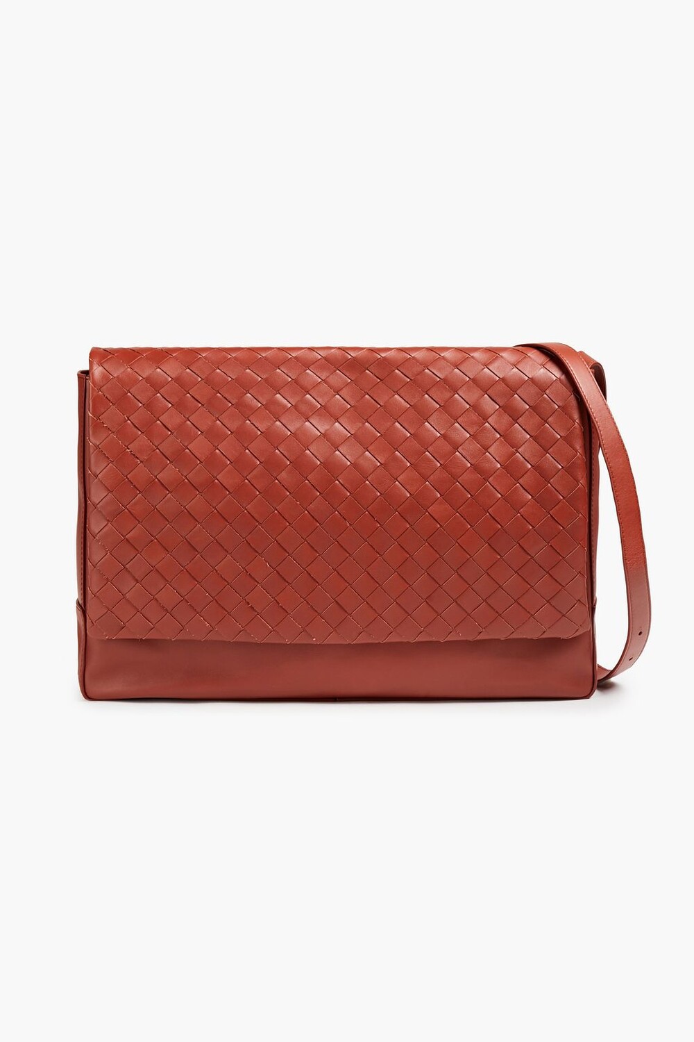 

Кожаная сумка-мессенджер Intrecciato BOTTEGA VENETA, красный