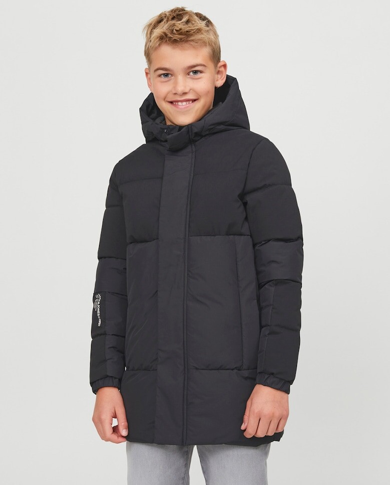 

Длинная куртка с капюшоном для мальчика Jack & Jones, черный