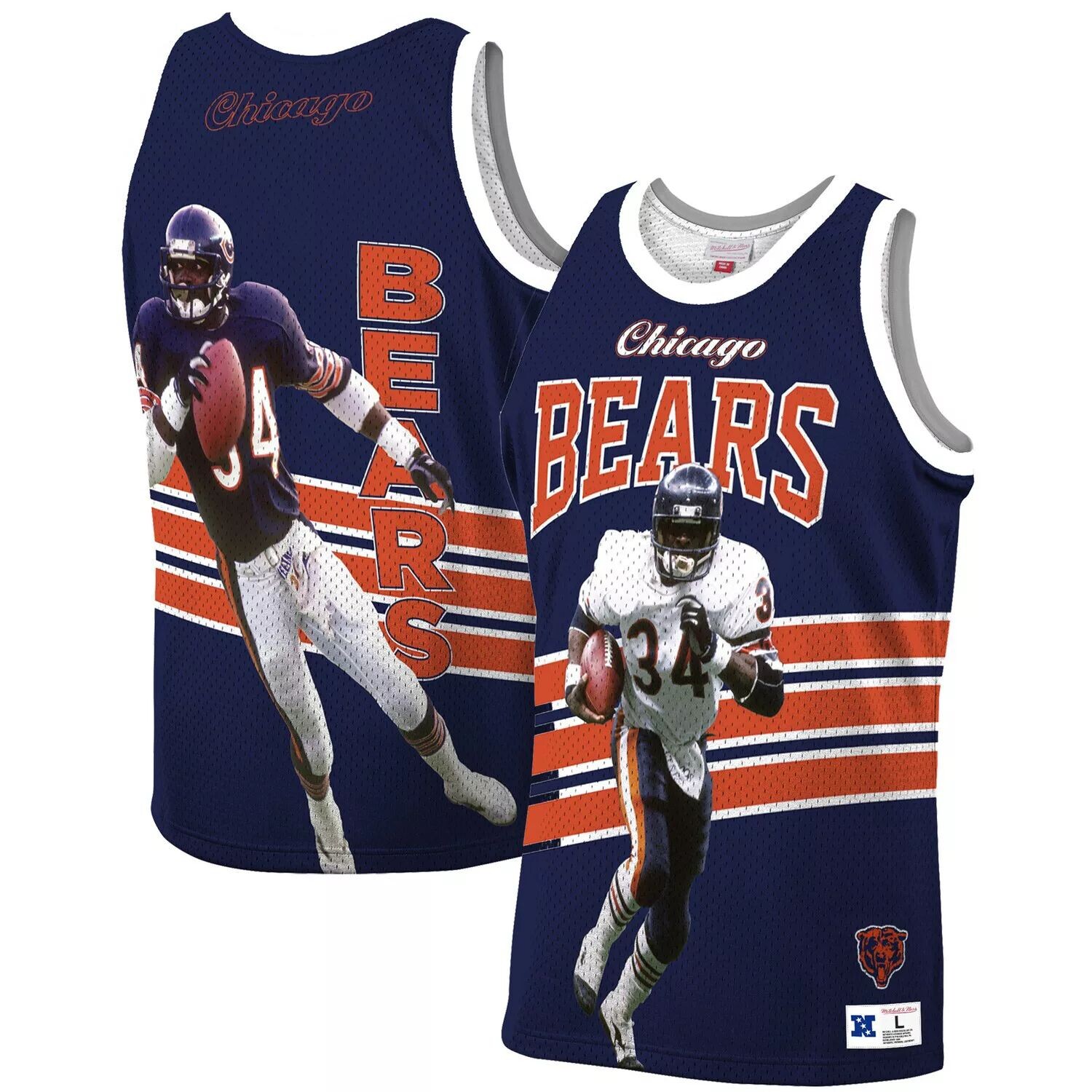 

Мужская майка Mitchell & Ness Walter Payton темно-синего цвета Chicago Bears Retired Player