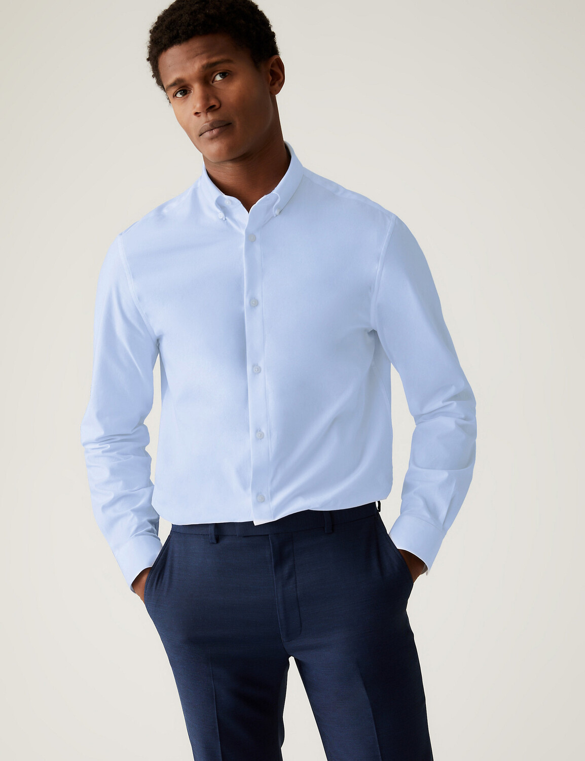 

Рубашка Slim Fit Ultimate из эластичной ткани Marks & Spencer