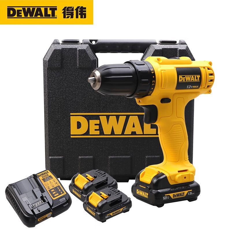 Дрель-шуруповерт Dewalt DCD700S2K-A9 + два аккумулятора 12V, зарядное устройство