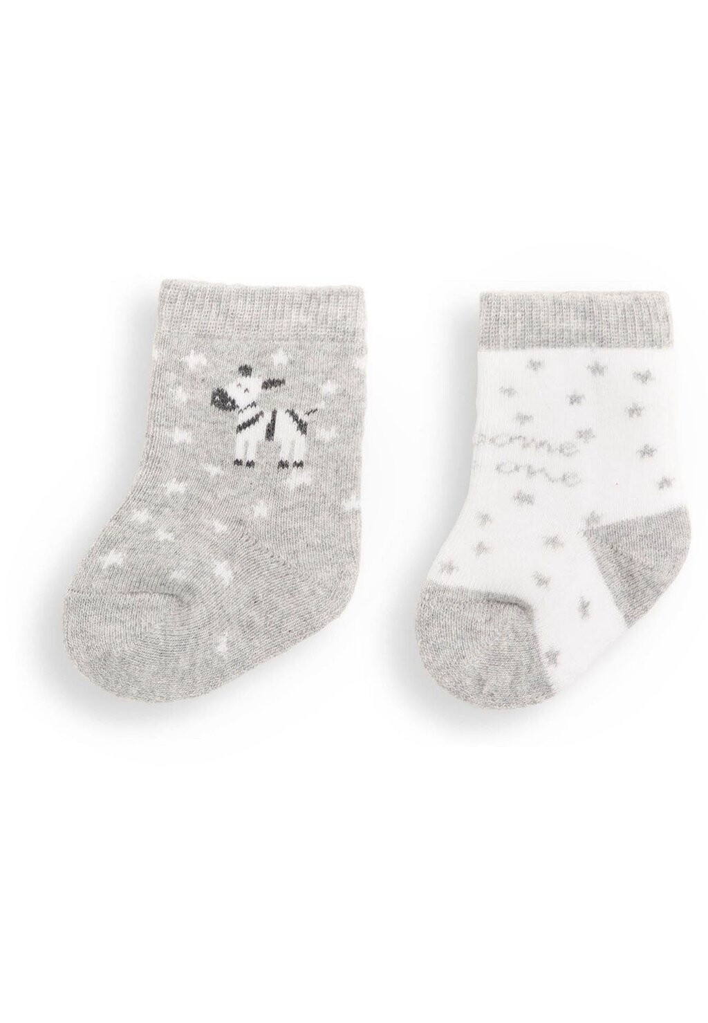 

Носки 2-PACK WELCOME LITTLE ONE JoJo Maman Bébé, цвет grey