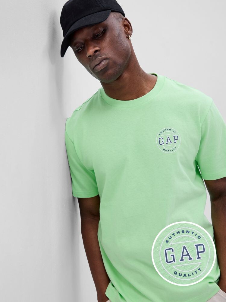 

Неоновая футболка с логотипом Gap, зеленый