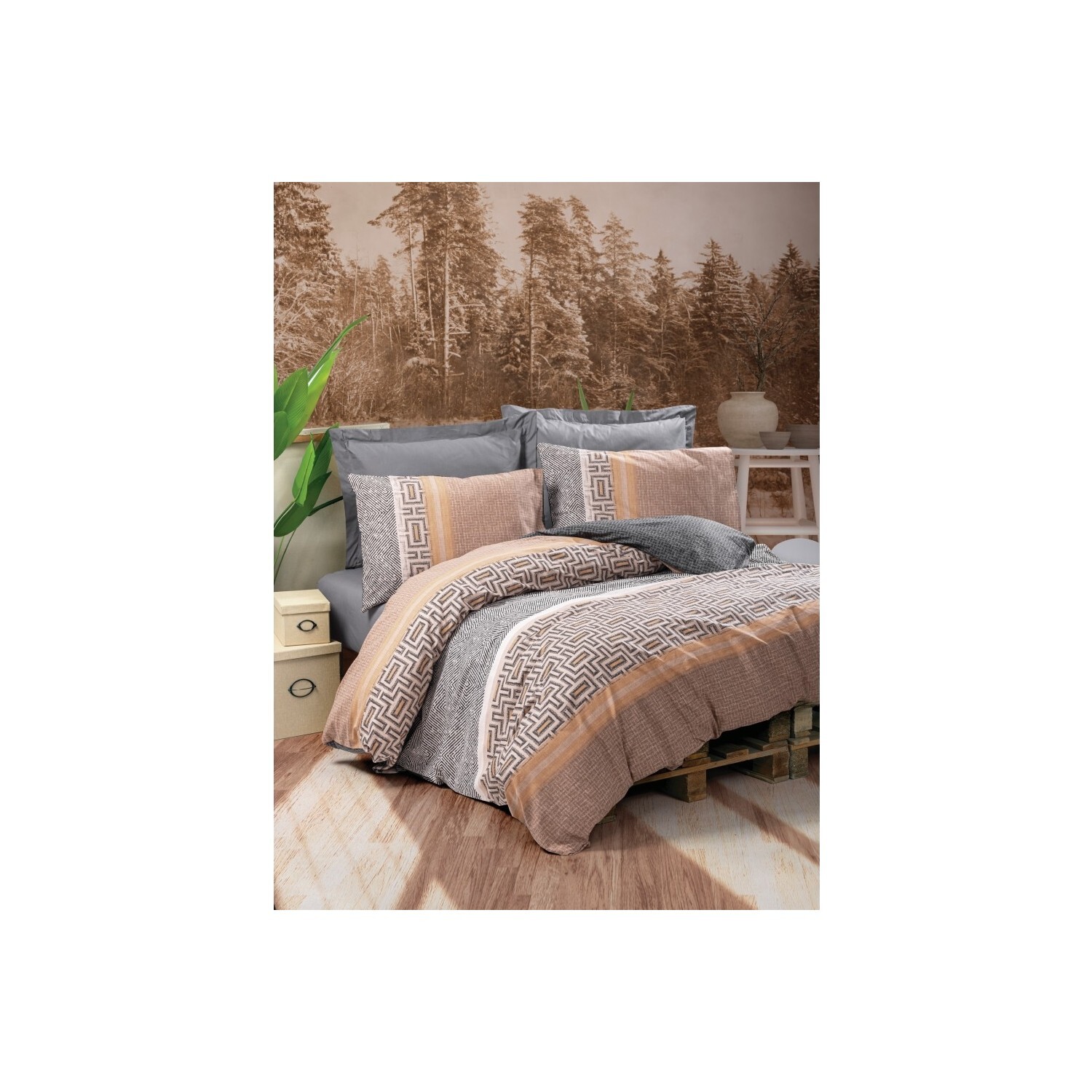 

Комплект постельного белья Cotton Box Soil Vertu антрацитовый
