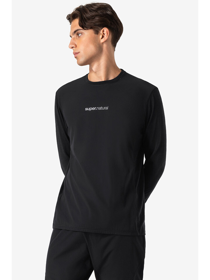 

Рубашка super.natural Funktionsshirt Windbreaker, черный