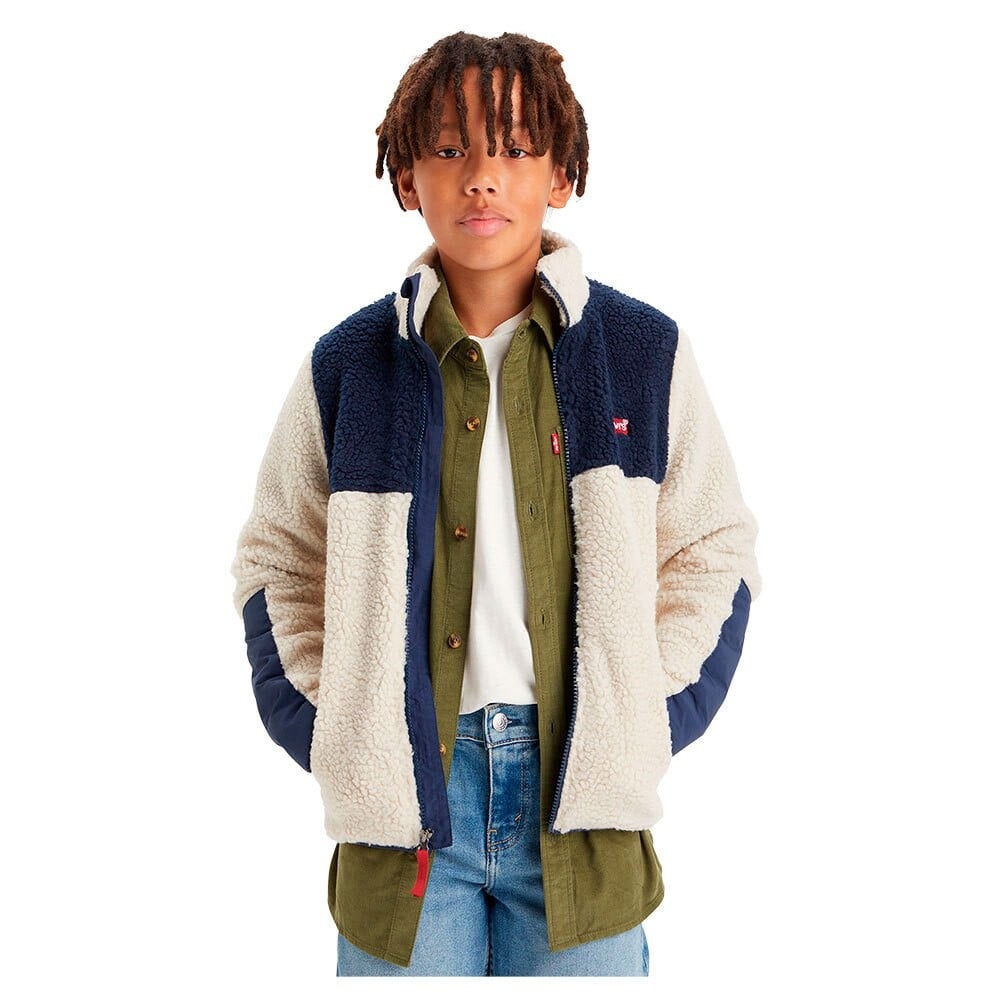 

Куртка Levi´s Color Block Sherpa Teen, бежевый