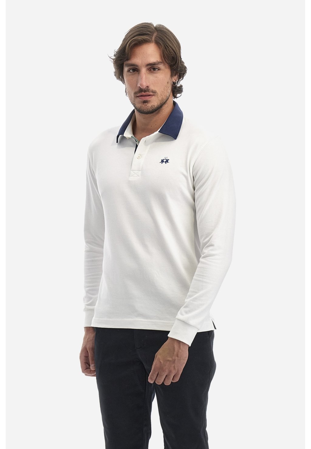 

Поло Long-Sleeved Polo Shirt La Martina, цвет off weiß