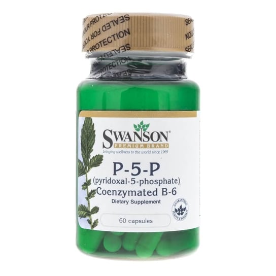 Swanson, Витамин B6 P-5-P (пиридоксаль-5-фосфат) 20 мг, 60 капсул swanson p 5 p двойная сила действия 40 мг в капсуле 60 капсул