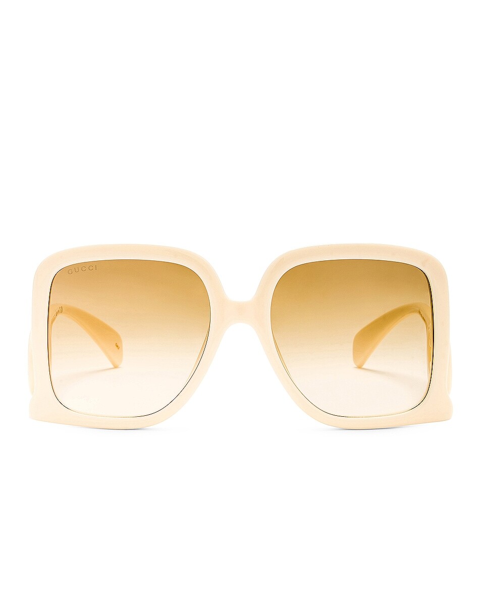 

Солнцезащитные очки Gucci Square, слоновая кость