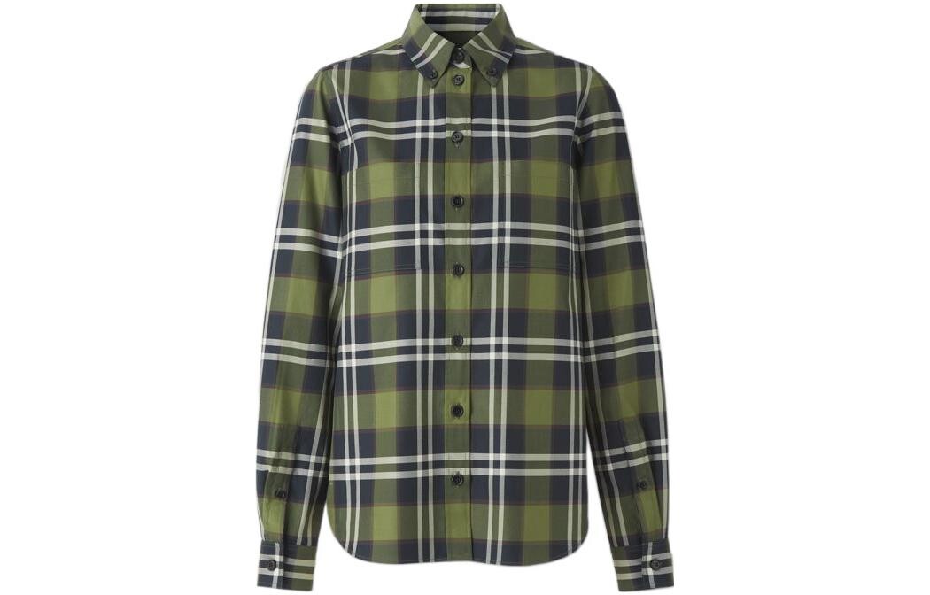 

Рубашка женская Burberry в клетку, зеленый